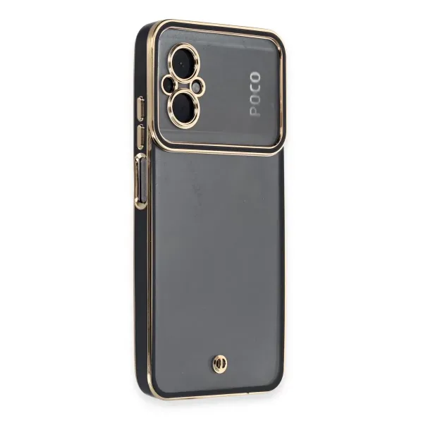 Xiaomi Poco M5 Kılıf Liva Lens Silikon - Siyah