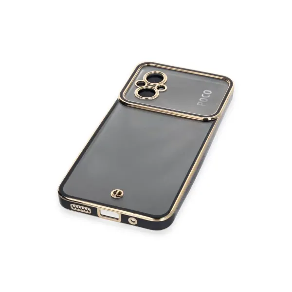 Xiaomi Poco M5 Kılıf Liva Lens Silikon - Siyah