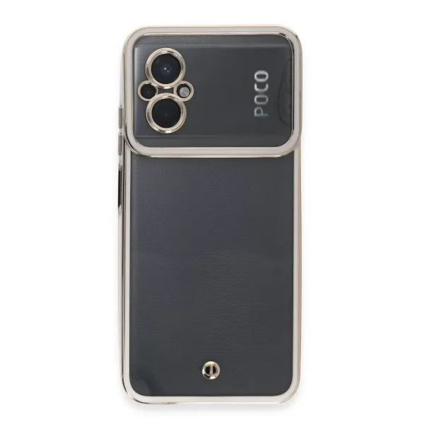 Xiaomi Poco M5 Kılıf Liva Lens Silikon - Beyaz