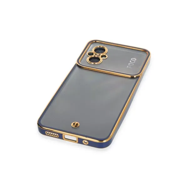 Xiaomi Poco M5 Kılıf Liva Lens Silikon - Mavi