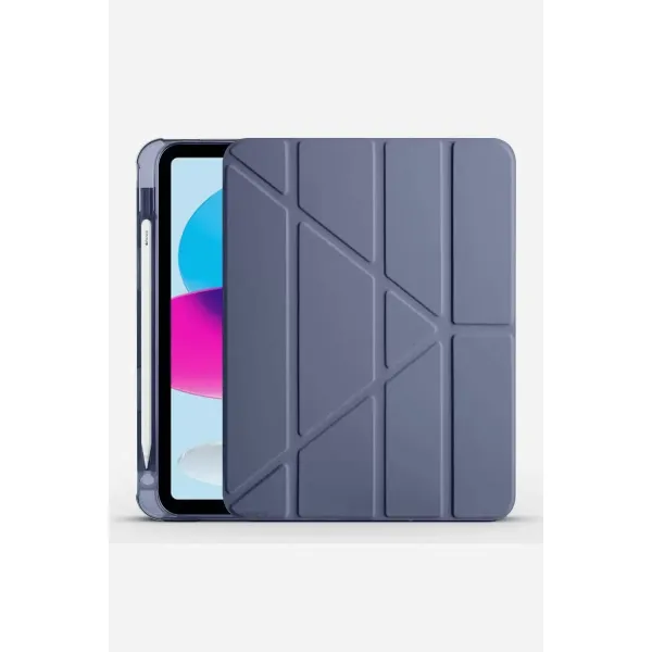 Apple İpad 2022 10.9 (10.nesil) Kılıf Kalemlikli Mars Tablet Kılıfı - Lavender