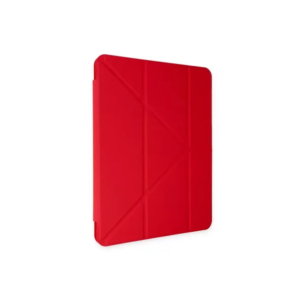 Apple İpad 2022 10.9 (10.nesil) Kılıf Kalemlikli Mars Tablet Kılıfı - Kırmızı