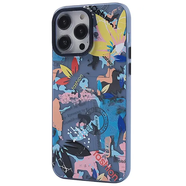 Apple İphone 14 Pro Kılıf Prada Desenli Kapak - Prada Pembe - 1