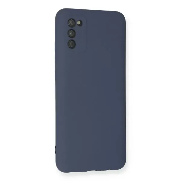 Samsung Galaxy A03s Kılıf Nano İçi Kadife Silikon - Gri
