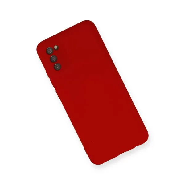 Samsung Galaxy A03s Kılıf Nano İçi Kadife Silikon - Kırmızı