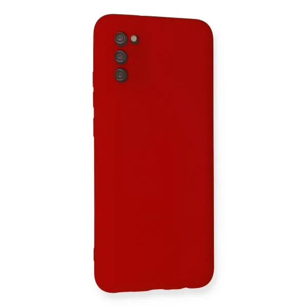 Samsung Galaxy A03s Kılıf Nano İçi Kadife Silikon - Kırmızı