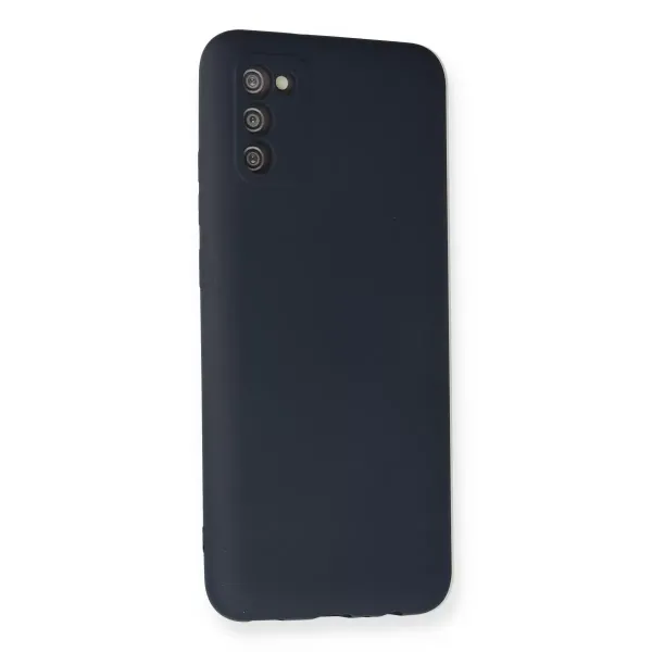 Samsung Galaxy A03s Kılıf Nano İçi Kadife Silikon - Lacivert