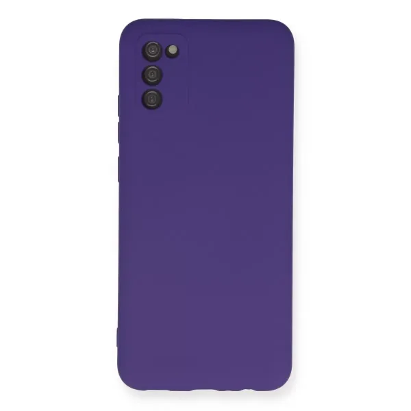 Samsung Galaxy A03s Kılıf Nano İçi Kadife Silikon - Mor