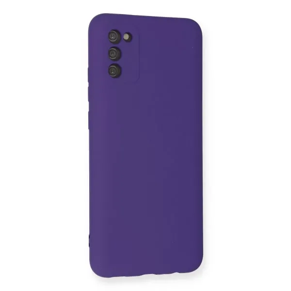 Samsung Galaxy A03s Kılıf Nano İçi Kadife Silikon - Mor