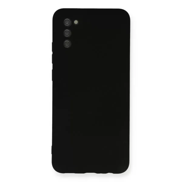 Samsung Galaxy A03s Kılıf Nano İçi Kadife Silikon - Siyah