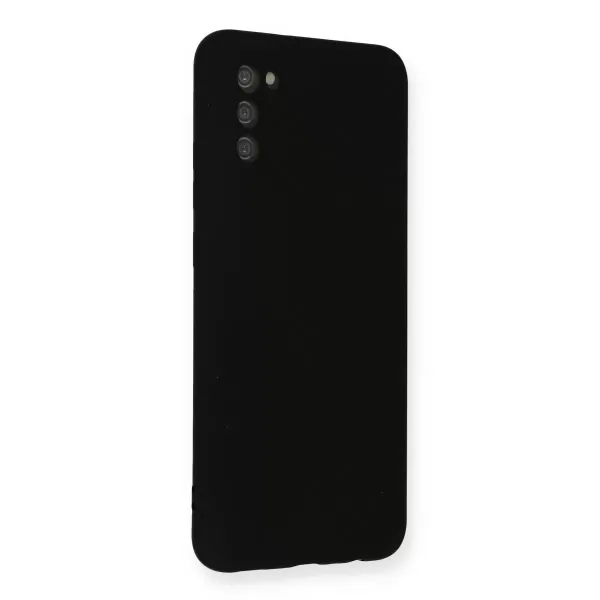 Samsung Galaxy A03s Kılıf Nano İçi Kadife Silikon - Siyah