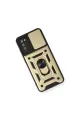 Samsung Galaxy A03s Kılıf Pars Lens Yüzüklü Silikon - Gold