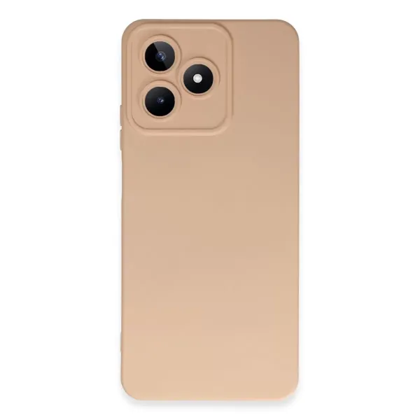Realme C53 Kılıf Nano İçi Kadife Silikon - Pudra