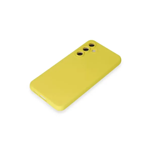 Samsung Galaxy S23 Fe Kılıf Nano İçi Kadife Silikon - Sarı