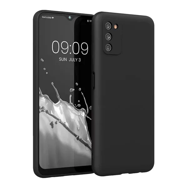 Samsung Galaxy A03s Kılıf First Silikon - Siyah