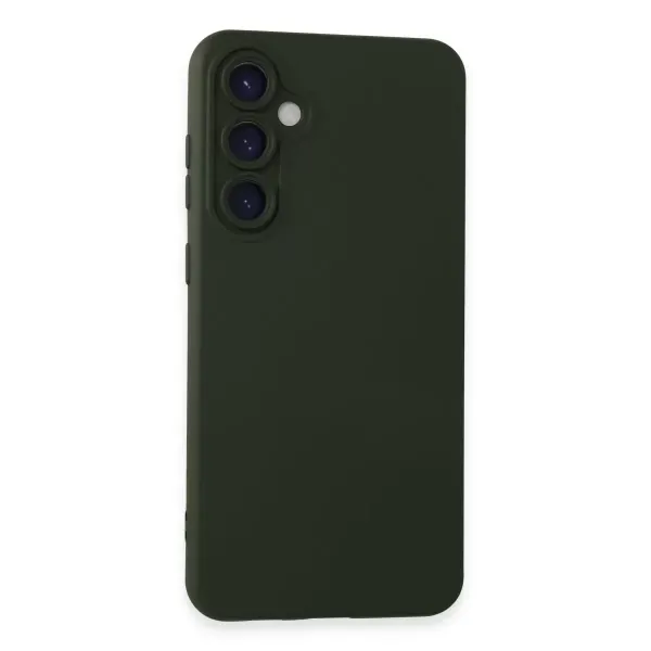 Samsung Galaxy S23 Fe Kılıf Nano İçi Kadife Silikon - Koyu Yeşil