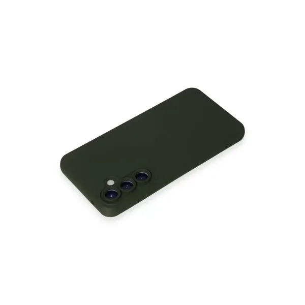 Samsung Galaxy S23 Fe Kılıf Nano İçi Kadife Silikon - Koyu Yeşil
