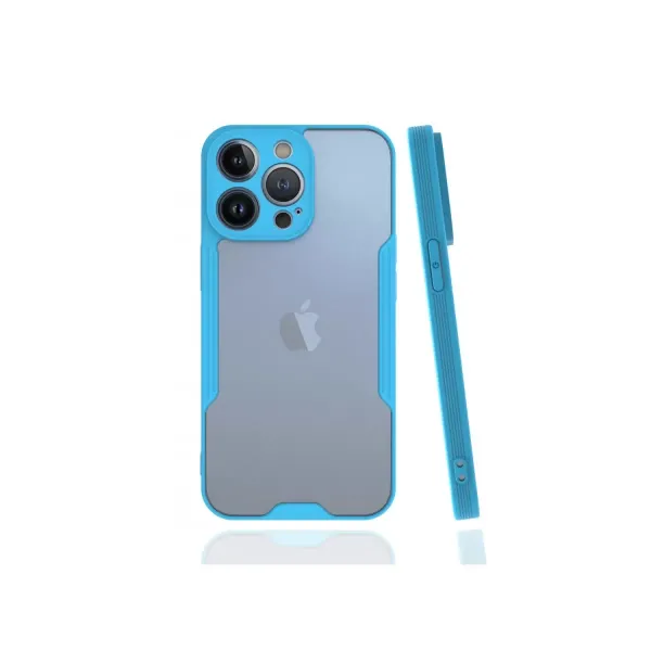 Apple İphone 13 Pro Kılıf Platin Silikon - Mavi