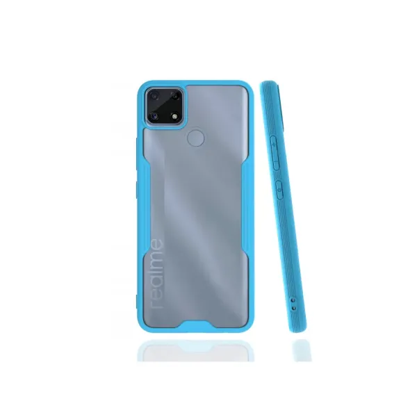 Realme C25 Kılıf Platin Silikon - Mavi