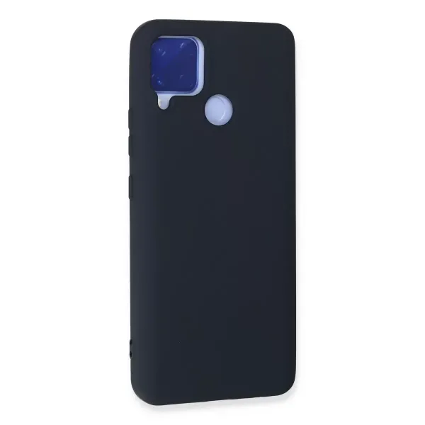 Realme C15 Kılıf Nano İçi Kadife Silikon - Lacivert