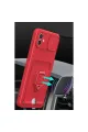 Samsung Galaxy A05 Kılıf Zuma Kartvizitli Yüzüklü Silikon - Pembe