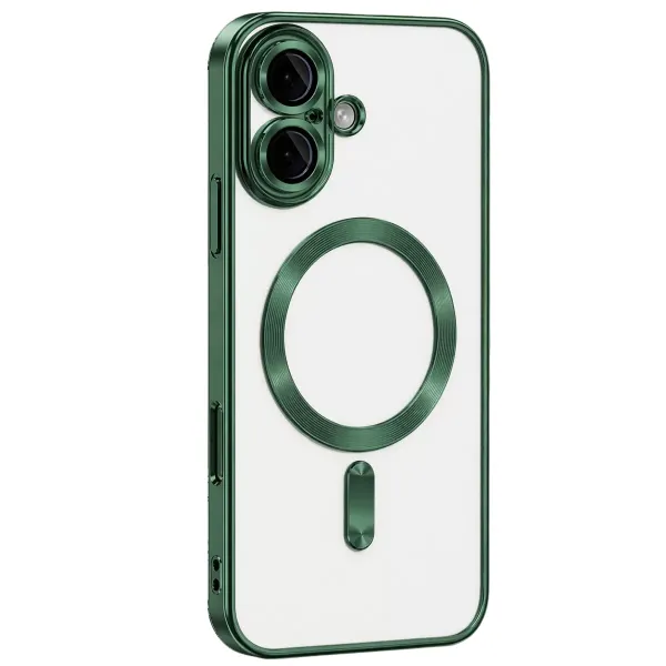 Apple İphone 16 Kılıf Kross Magneticsafe Kapak - Koyu Yeşil