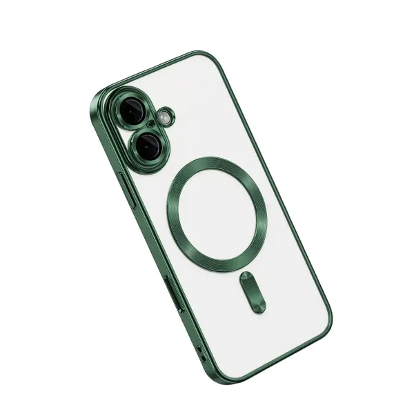 Apple İphone 16 Kılıf Kross Magneticsafe Kapak - Koyu Yeşil