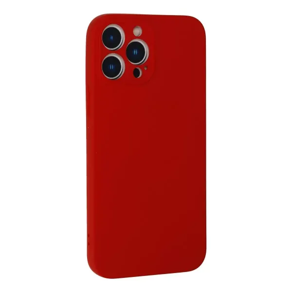 Apple İphone 13 Pro Kılıf Nano İçi Kadife Silikon - Kırmızı