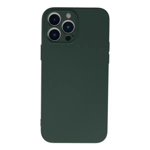 Apple İphone 13 Pro Kılıf Nano İçi Kadife Silikon - Koyu Yeşil
