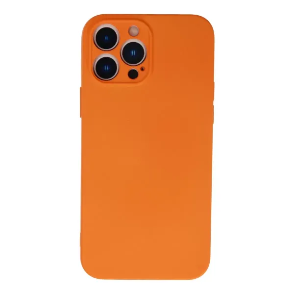 Apple İphone 13 Pro Max Kılıf Nano İçi Kadife Silikon - Turuncu