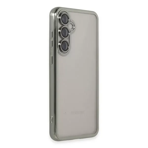 Samsung Galaxy S23 Fe Kılıf Razer Lensli Silikon - Gümüş