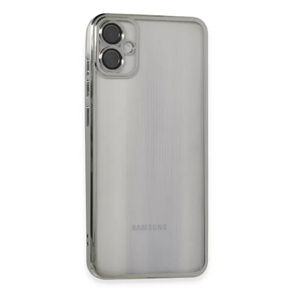 Samsung Galaxy A05 Kılıf Razer Lensli Silikon - Gümüş