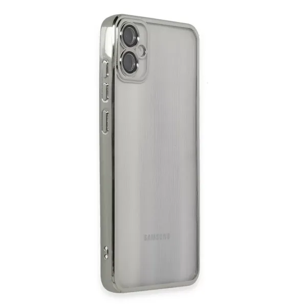 Samsung Galaxy A05 Kılıf Razer Lensli Silikon - Gümüş