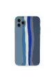 Apple İphone 11 Pro Kılıf Ebruli Lansman Silikon - Mavi-gri