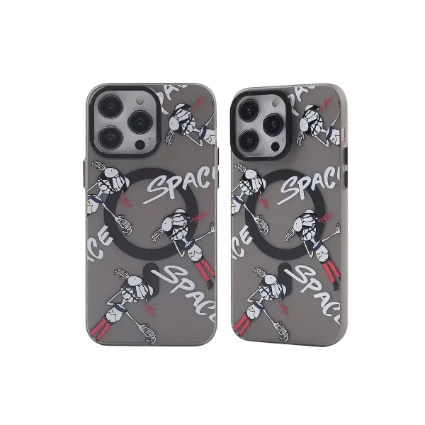Apple İphone 12 Pro Max Kılıf Apollo Magneticsafe Desenli Kapak - Apollo Siyah - 3