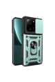 Xiaomi Mi 13t Pro Kılıf Pars Lens Yüzüklü Silikon - Yeşil