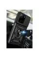 Xiaomi Mi 13t Pro Kılıf Pars Lens Yüzüklü Silikon - Yeşil