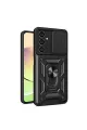 Samsung Galaxy A05 Kılıf Pars Lens Yüzüklü Silikon - Siyah
