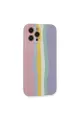 Apple İphone 12 Pro Max Kılıf Ebruli Lansman Silikon - Pembe-lila