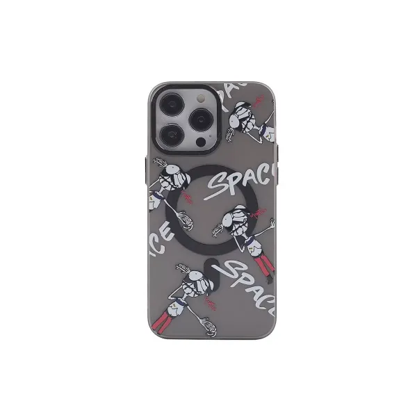 Apple İphone 13 Pro Kılıf Apollo Magneticsafe Desenli Kapak - Apollo Siyah - 3