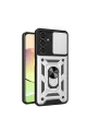 Samsung Galaxy A05s Kılıf Pars Lens Yüzüklü Silikon - Gümüş