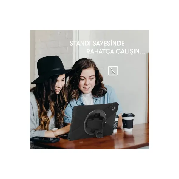 Samsung Galaxy Tab A9 Plus Kılıf Amazing Tablet Kapak - Siyah
