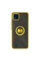 Realme C11 2021 Kılıf Montreal Yüzüklü Silikon Kapak - Sarı