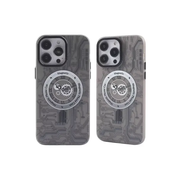 Apple İphone 14 Pro Max Kılıf Apollo Magneticsafe Desenli Kapak - Apollo Siyah - 1