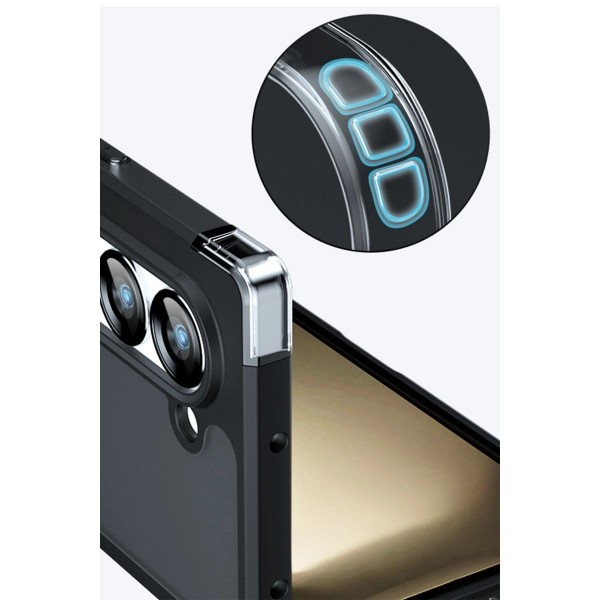 Samsung Galaxy Z Fold 5 Kılıf Blur Fold Kapak - Mat Siyah