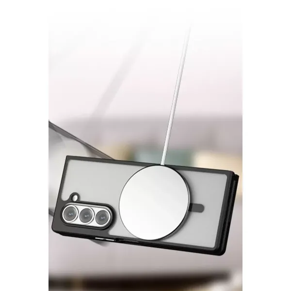 Samsung Galaxy Z Fold 5 Kılıf Blur Fold Magsafe Kapak - Siyah