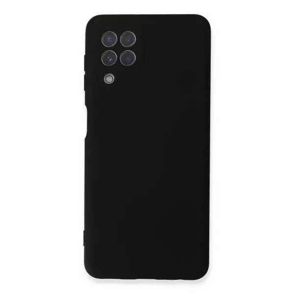 Samsung Galaxy A22 Kılıf Nano İçi Kadife Silikon - Siyah