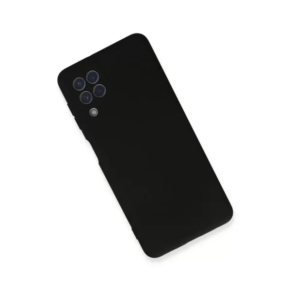 Samsung Galaxy A22 Kılıf Nano İçi Kadife Silikon - Siyah