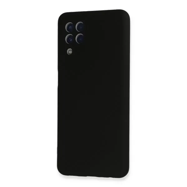 Samsung Galaxy A22 Kılıf Nano İçi Kadife Silikon - Siyah