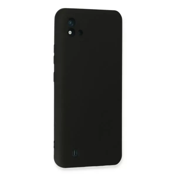 Realme C11 2021 Kılıf Nano İçi Kadife Silikon - Siyah